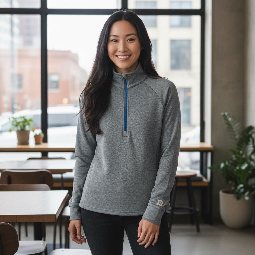 Marine Layer Samsara Women’s 1/4 Zip Golf Sweatshirt Sweater Size Size Medium
